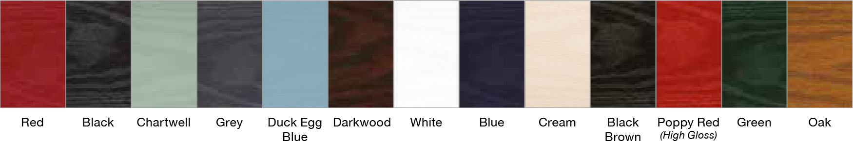 All Doors Are Available In The Following Colours